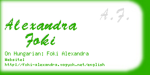 alexandra foki business card